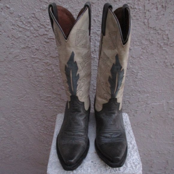 EIGHT SECOND ANGEL ~ COWGIRL WESTERN BOOTS ~ 6 ~ EMBROIDERY ~ LOGO ~ DISTRESSED - Picture 3 of 12